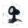 LUPONDS -LED 3W WARM WHITE Pond Light - Includes LV Transformer