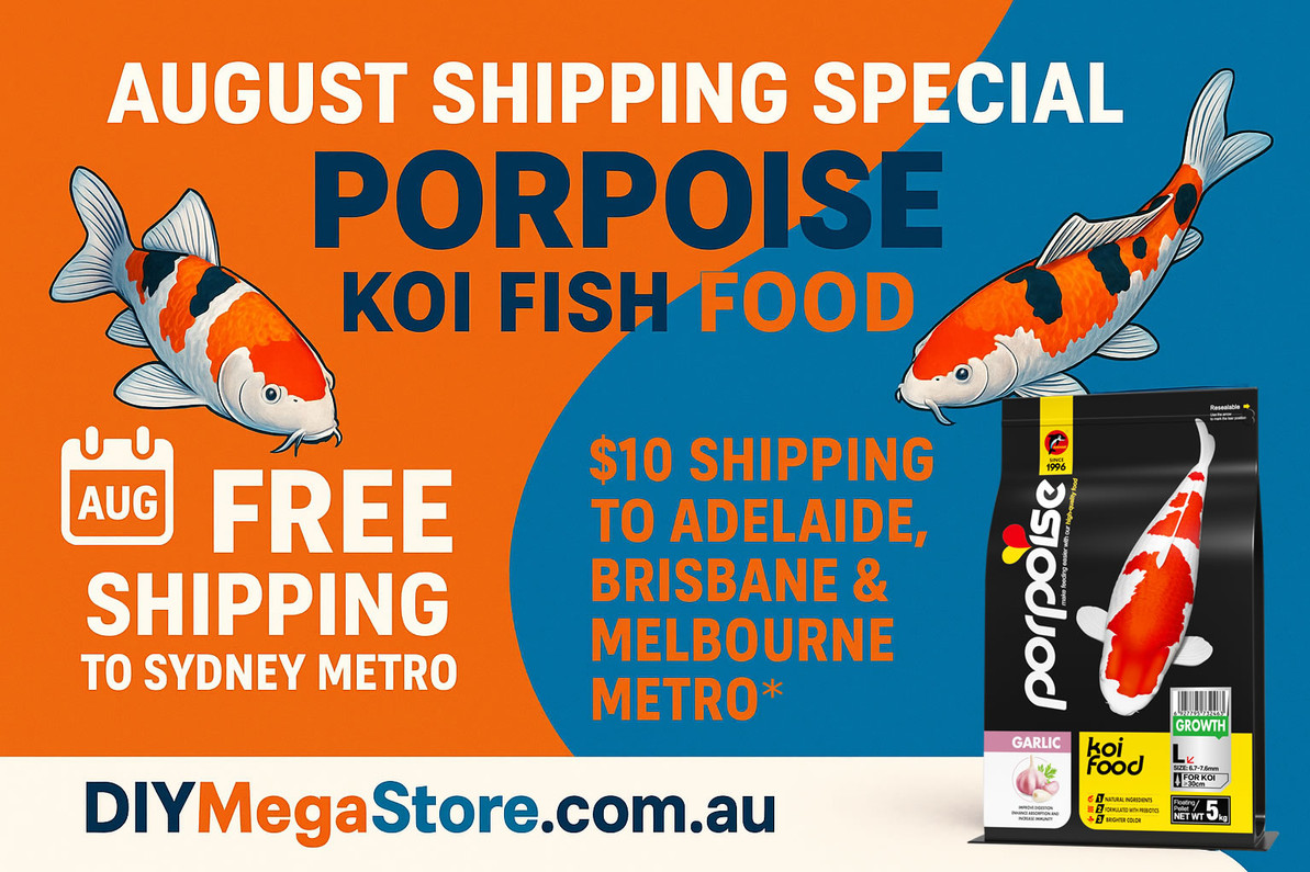 August Shipping Special: Premium PORPOISE Koi Fish Food - Unbeatable Delivery Deals Across Australia