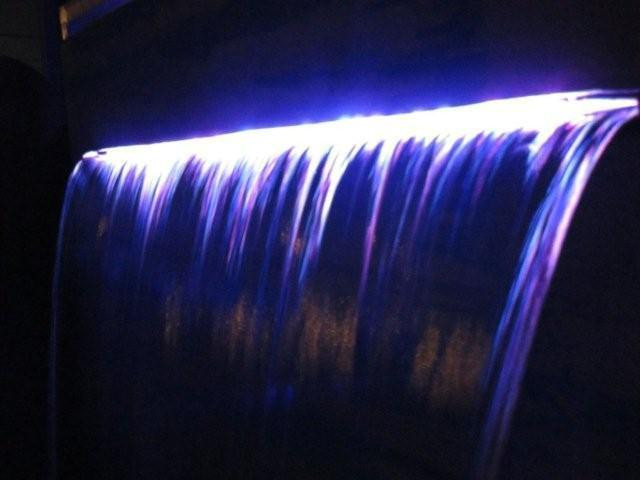 Water Feature Spillway Blade with MULTICOLOUR LED Light Bar 600mm Wide