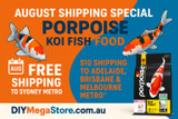 August Shipping Special: Premium PORPOISE Koi Fish Food - Unbeatable Delivery Deals Across Australia