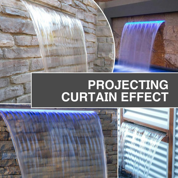 1200 DIY Water Wall | Projecting Curtain Effect - 304G Kit- Fresh Water