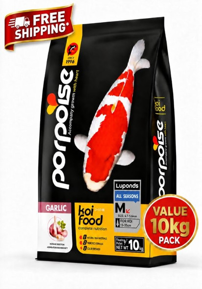 Porpoise Luponds Koi fish food All Season Value 10kg Pack
