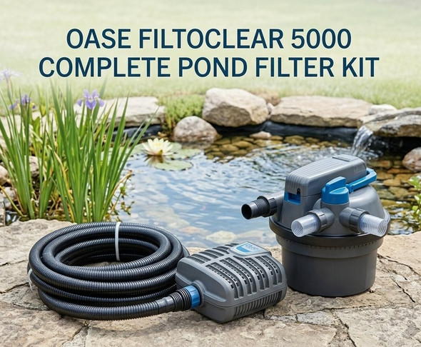OASE Filtoclear 5000 Complete Pond Filter Kit |Small Pond | DIYMegaStore