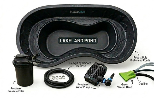 Our Lakeland DIY Fish Pond Kit is the ultimate Bundle to allow you to create your own Garden water pond oasis. All you need to do is decide where you want the pond to go and yes, a bit of digging to sit your pond. 