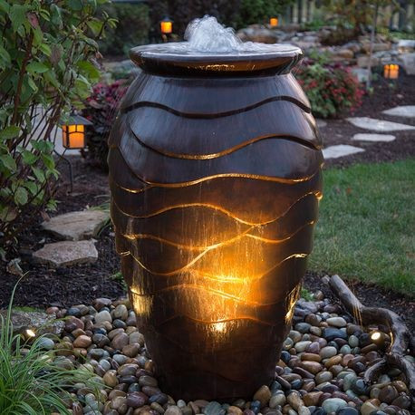 Scalloped Urn Landscape Fountain Kit