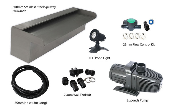 STARTER300 KIT + LED Light + Wall Tank Fitting