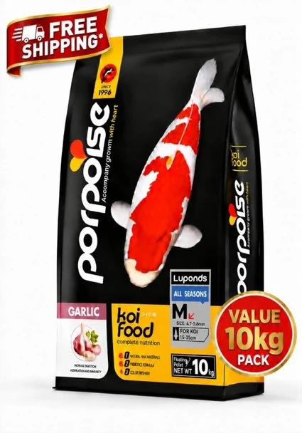 Porpoise Luponds Koi fish food All Season Value 10kg Pack