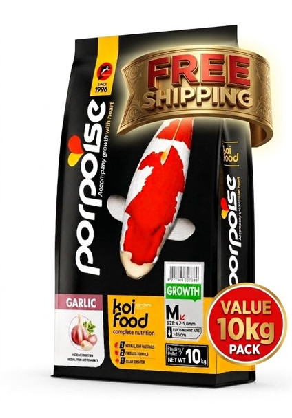 Porpoise Koi Fish food pellets Growth 10kg FREE SHIPPING
