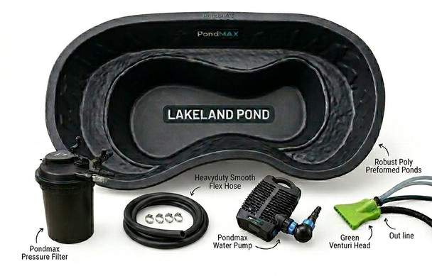 Our Lakeland DIY Fish Pond Kit is the ultimate Bundle to allow you to create your own Garden water pond oasis. All you need to do is decide where you want the pond to go and yes, a bit of digging to sit your pond. 