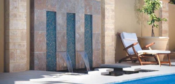 LUPONDS 1200mm Acrylic Waterwall  - 40mm Lip BACK INLETS