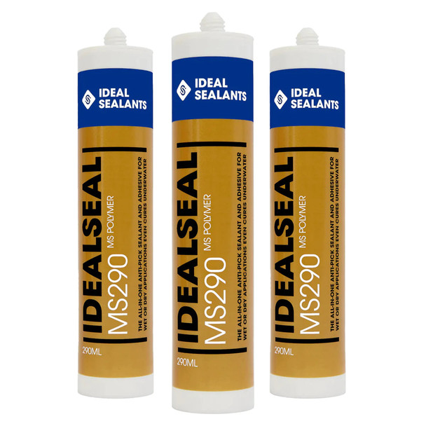 Idealseal MS290 is the ultimate all-round sealant and adhesive based on new MS Polymer Technology. Non-toxic, 100% V.O.C free, free of isocyanates and approved for use on self cleaning glass and will bond to dry or wet surfaces and will even cure underwater.