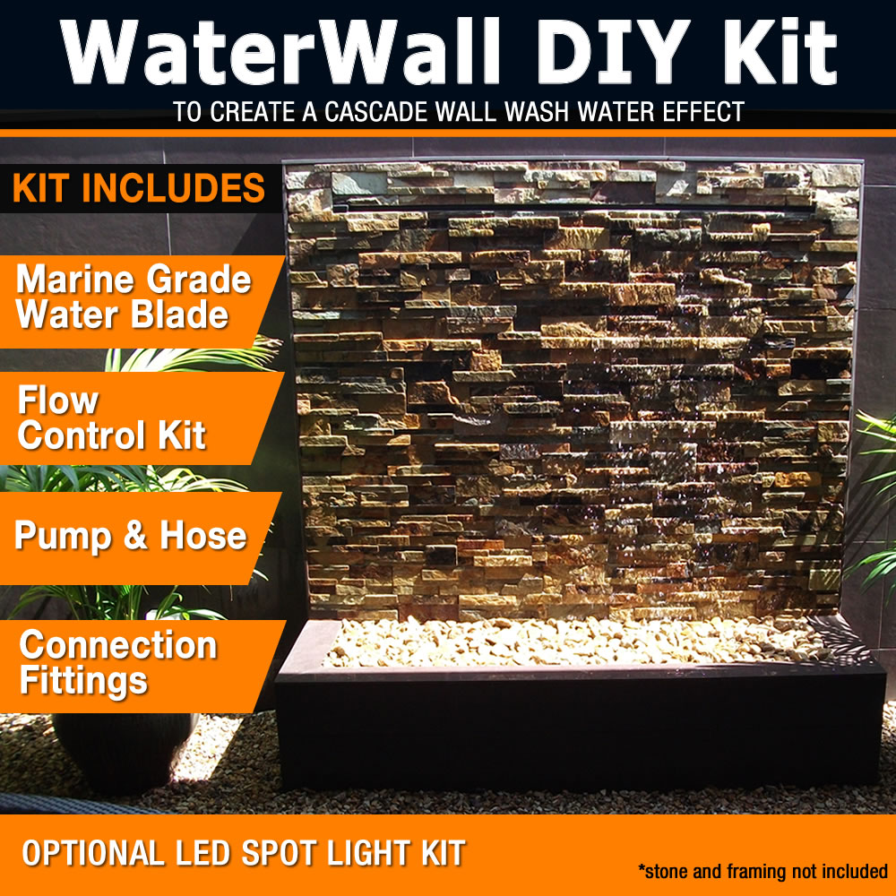 wall wash effect waterwall kits