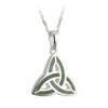 Sterling Silver Trinity Knot Pendant with Connemara Marble