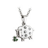 Rhodium Plated Crystal Sheep Pendant