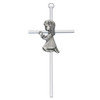 Nickel Plated Baby Girl Wall Cross 6"