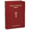 New Catholic Bible Giant Print with Red Imitation Leather Cover
