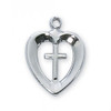 Heart/Cross Pendant 18IN Chain