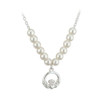 Child's Silver Plated Pearl and Claddagh Necklace