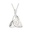 Sterling Silver Trinity Knot & Spiral Pendant with Crystals