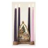 Advent Wreath Nativity with Arch measuring 6-1/4"H