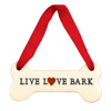 Live Love Bark Dog Biscuit Christmas Ornaments