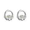 Child Sterling Silver Claddagh Stud Earrings