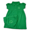 Green Baby Dress with Shamrock Design