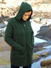 Army Green Irish Wool Sweater Coat