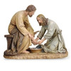 Statue Jesus Washing Feet 6.5 Inches Resin