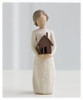 Mi Casa Willow Tree Statue of woman holding a house