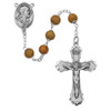 Olive Wood Men's Rosary with Sterling Silver crucifix and centerpiece