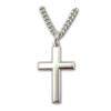 Cross Necklace Sterling Silver on 24" Chain