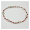 Confirmation Bracelet with Doves and Crystal Stones
