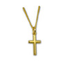 Plain Gold-plated Cross Necklace 16 Inch Chain