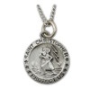 Small Saint Christopher Pewter Pendant 18 IN Chain