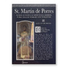 Front of the St Martin de Porres statue and prayer card box