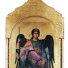 Detail of the Archangel Michael Plaque 21" x 45" Handcrafted in Florence