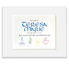 Blue Ink sample of the Personalized Sacramental Name Print