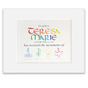 Rainbow Ink sample of the Personalized Sacramental Name Print