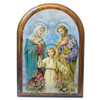 Holy Family Plaque Antiqued Gold Frame