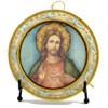Sacred Heart Round Plaque and Easel