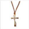 Rose Gold Cross with Stone 18IN Chain