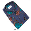 G (blue, red, and white design with black outline on navy blue and white background)