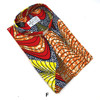 F (red, orange, yellow, and white design on blue and white background and black outline)