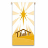 7926 24" x 48" Christmas Banner with yellow Nativity and star design