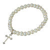 Pearl Bracelet with SS Cross Charm