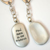 Find Peace Thumb Stone Keyring