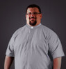 Hurley's Black SS Ample Cut Tab Clergy Shirt in gray