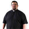 Hurley's Black SS Ample Cut Tab Clergy Shirt in black