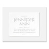 Personalized Baptism Print shown with the Name in the gray ink